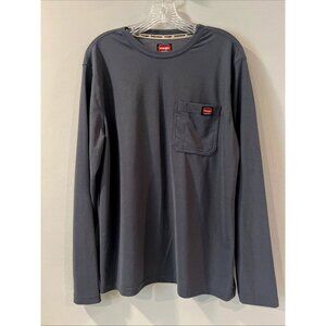WRANGLER workwear long sleeve Performance Pocket Thermal t shirt M Gray LN